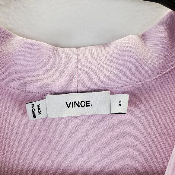 SoldE Vince Layered Vneck Crepe Blouse in Pink - Picture 12 of 14